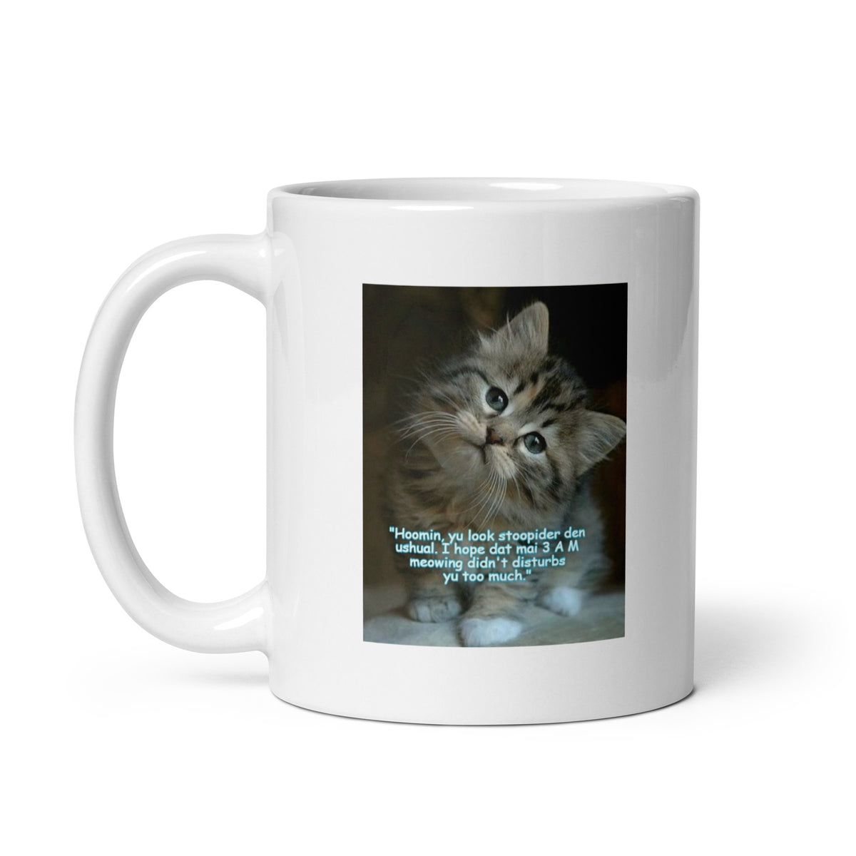 Adorable Kitten White Glossy Mug