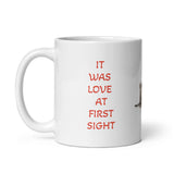 Love at First Sight Design White Glossy Mug