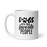 Dogs are My Favorite People White Glossy Mug