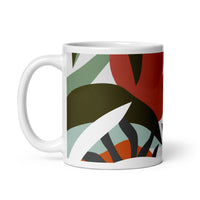 Wild Flower Design White Glossy Mug