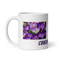 Crocus Flower Design White Glossy Coffee Mug
