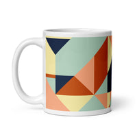 Abstract Art Design White Glossy Coffee Mug