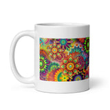 Abstract Art Design White Glossy Coffee Mug