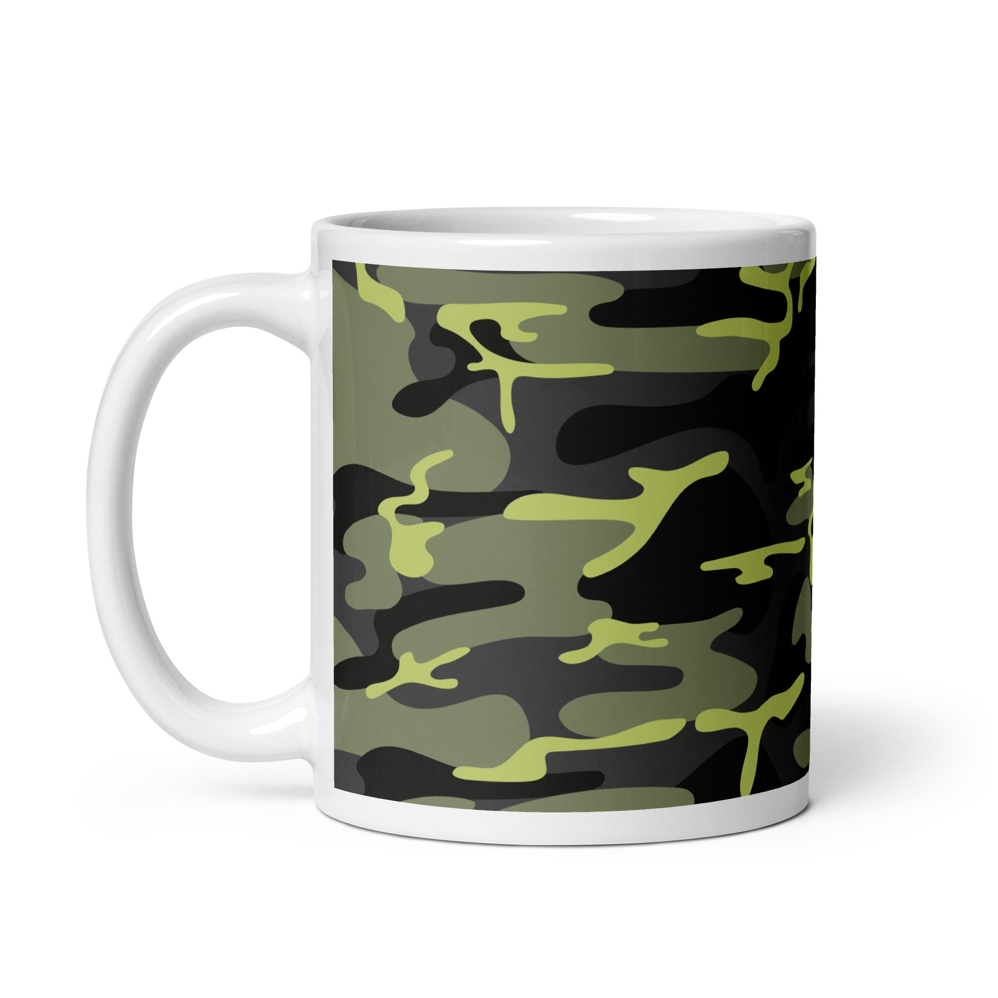 Abstract Art Design White Glossy Coffee Mug