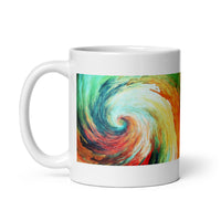 Abstract Hurricane Art Design White Glossy Coffee Mug