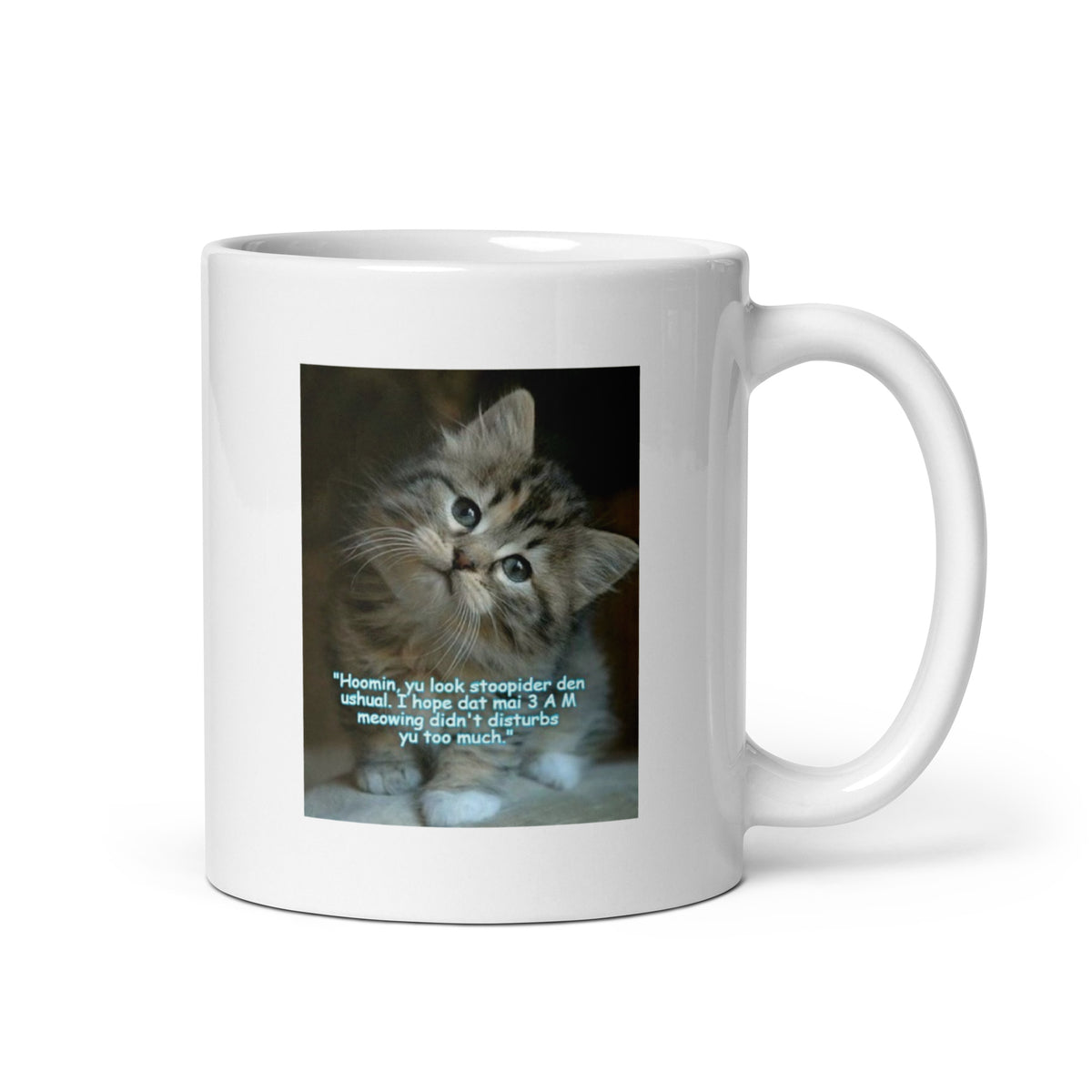 Adorable Kitten White Glossy Mug