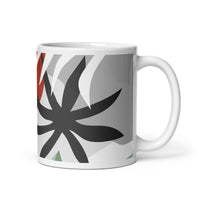 Wild Flower Design White Glossy Mug
