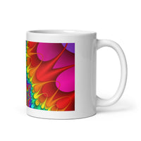 Abstract Art Design White Glossy Coffee Mug