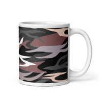 Abstract Art Design White Glossy Mug