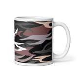 Abstract Art Design White Glossy Mug