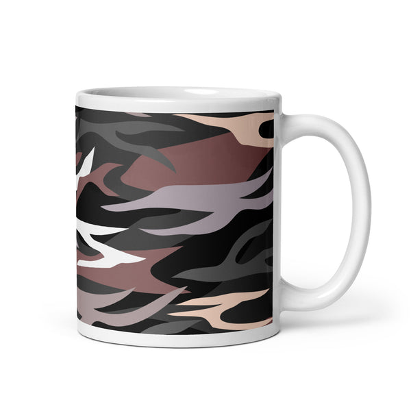Abstract Art Design White Glossy Mug