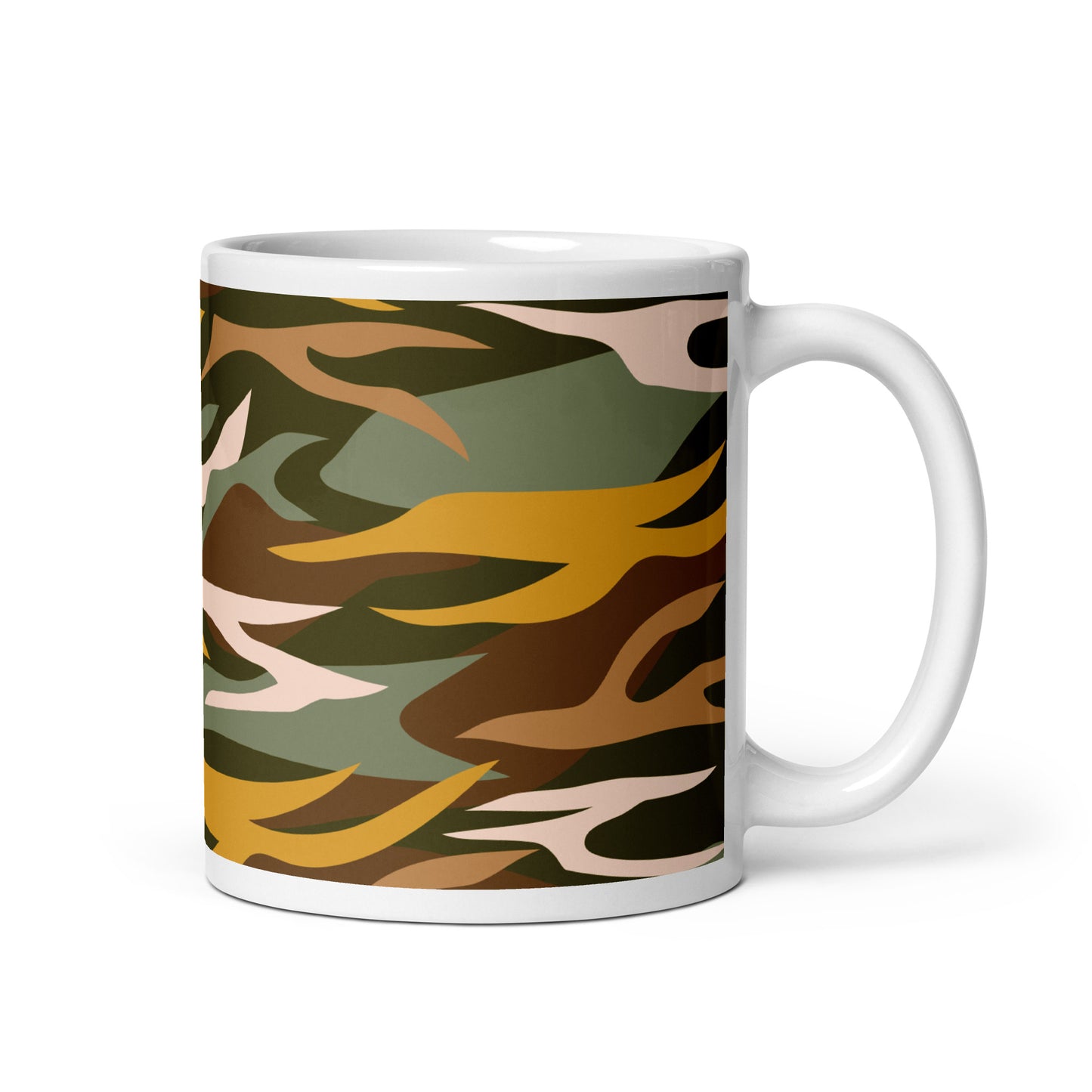 Wild Abstract Art White Glossy Coffee Mug