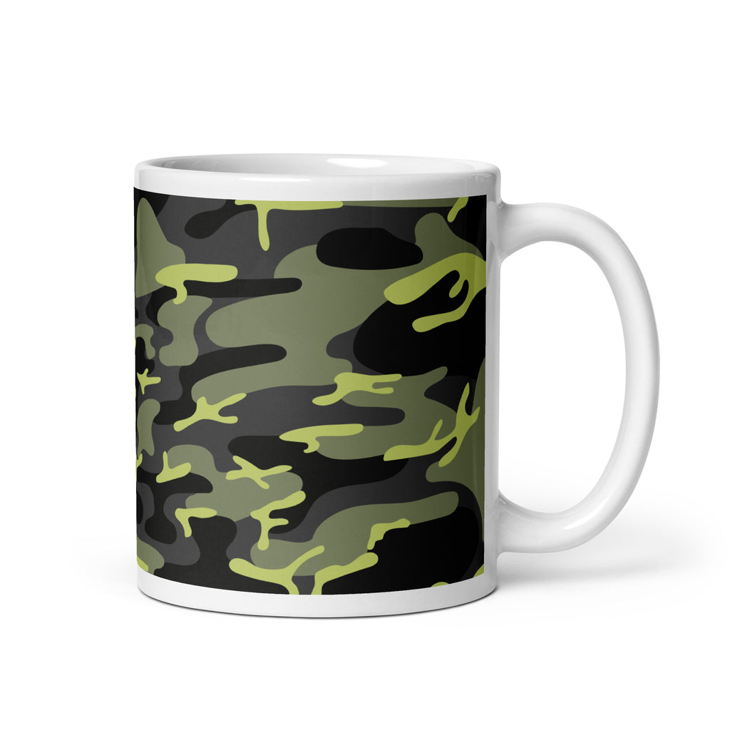 Abstract Art Design White Glossy Coffee Mug