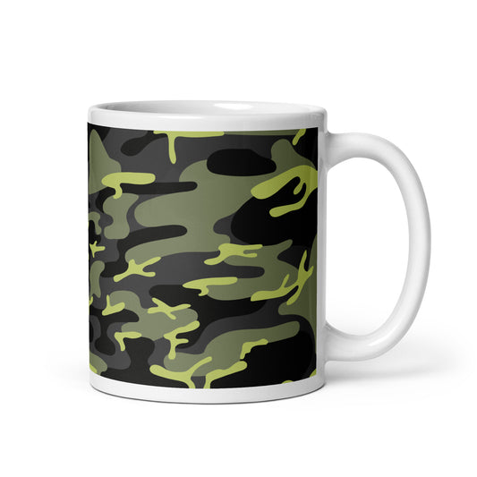 Abstract Art Design White Glossy Coffee Mug