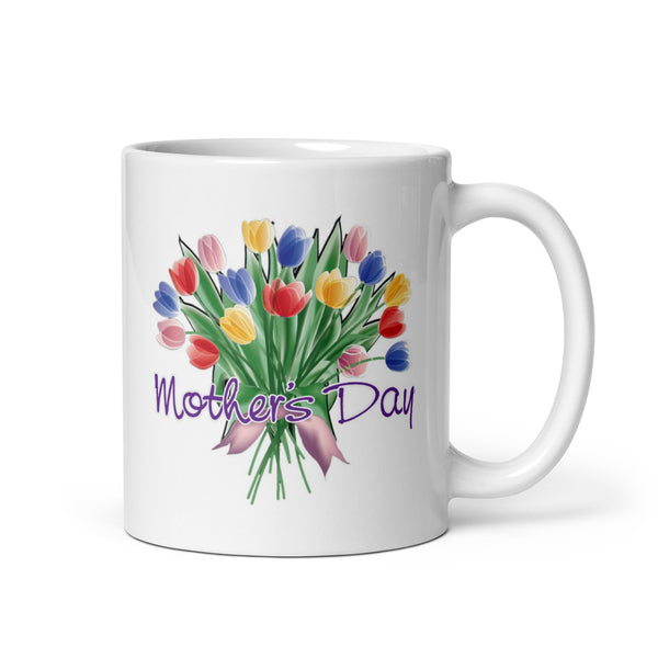 Happy Mothers Day Design White Glossy Coffee Mug