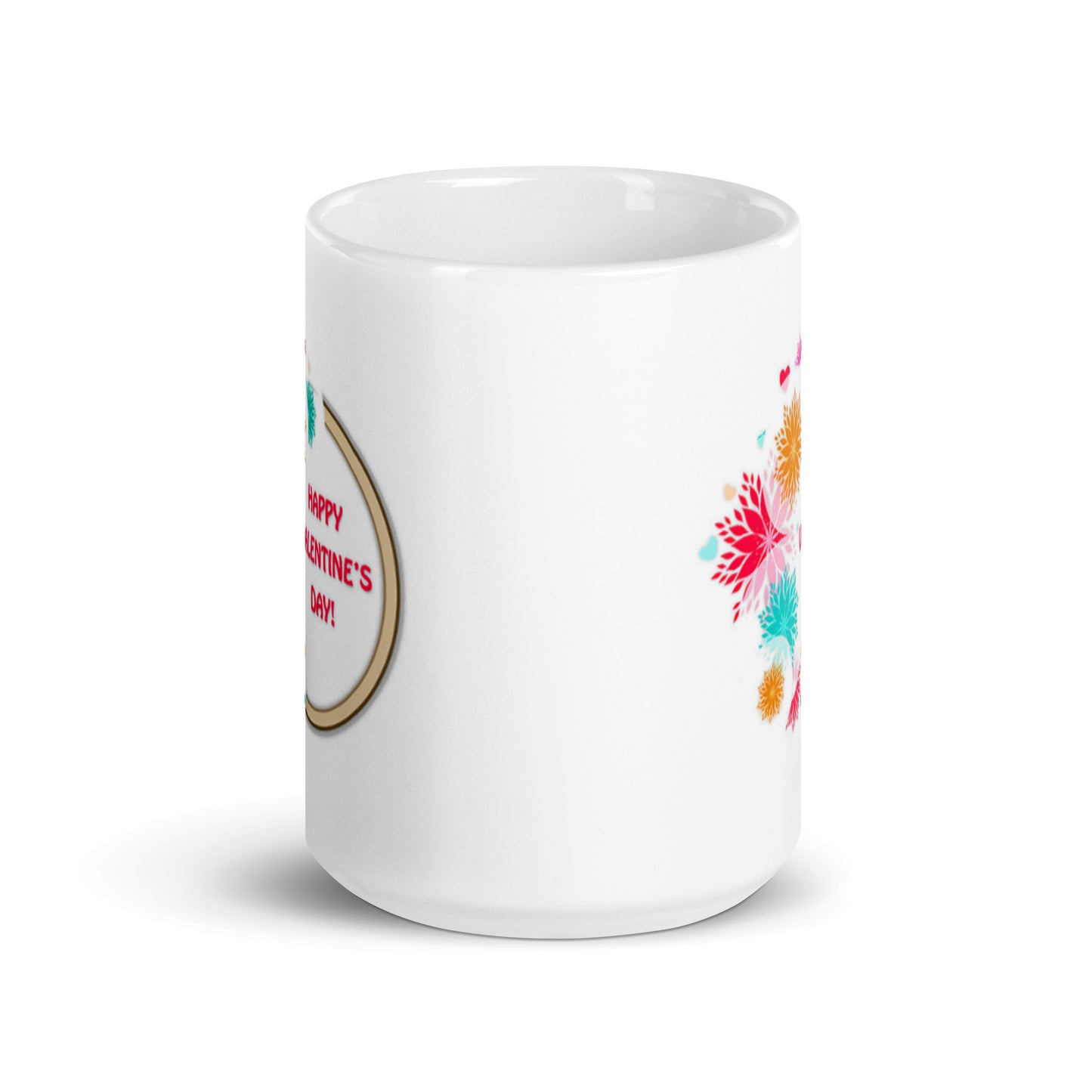 Happy Valentine Day White Glossy Coffee Mug