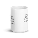 Seeks God's Will White Glossy Mug