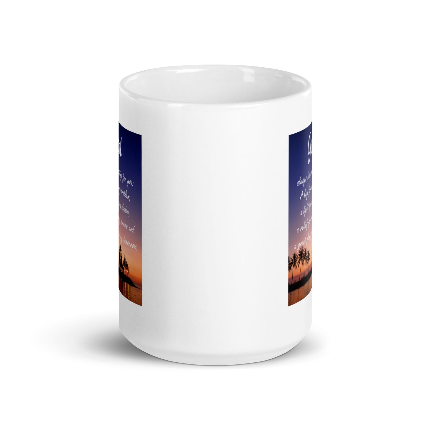 God Has Something for You White Glossy Mug