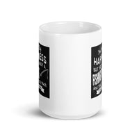 Happiness Buying a Fishing Pole White Glossy Mug