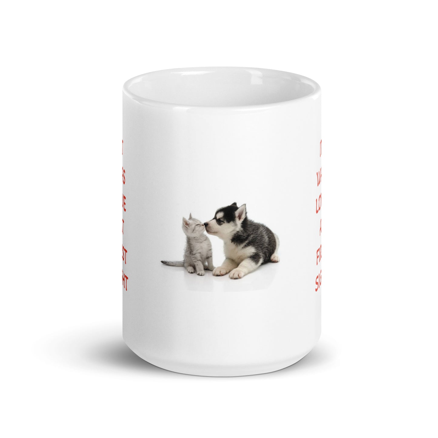 Love at First Sight Design White Glossy Mug