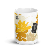 Wild Flower Design White Glossy Mug