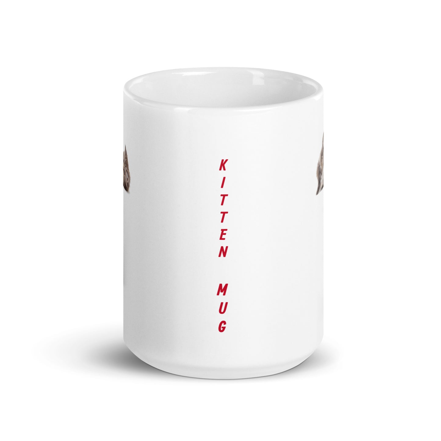 Kitten Design Coffee White Glossy Mug
