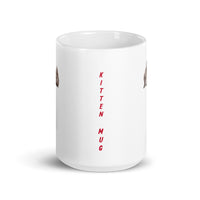 Kitten Design Coffee White Glossy Mug