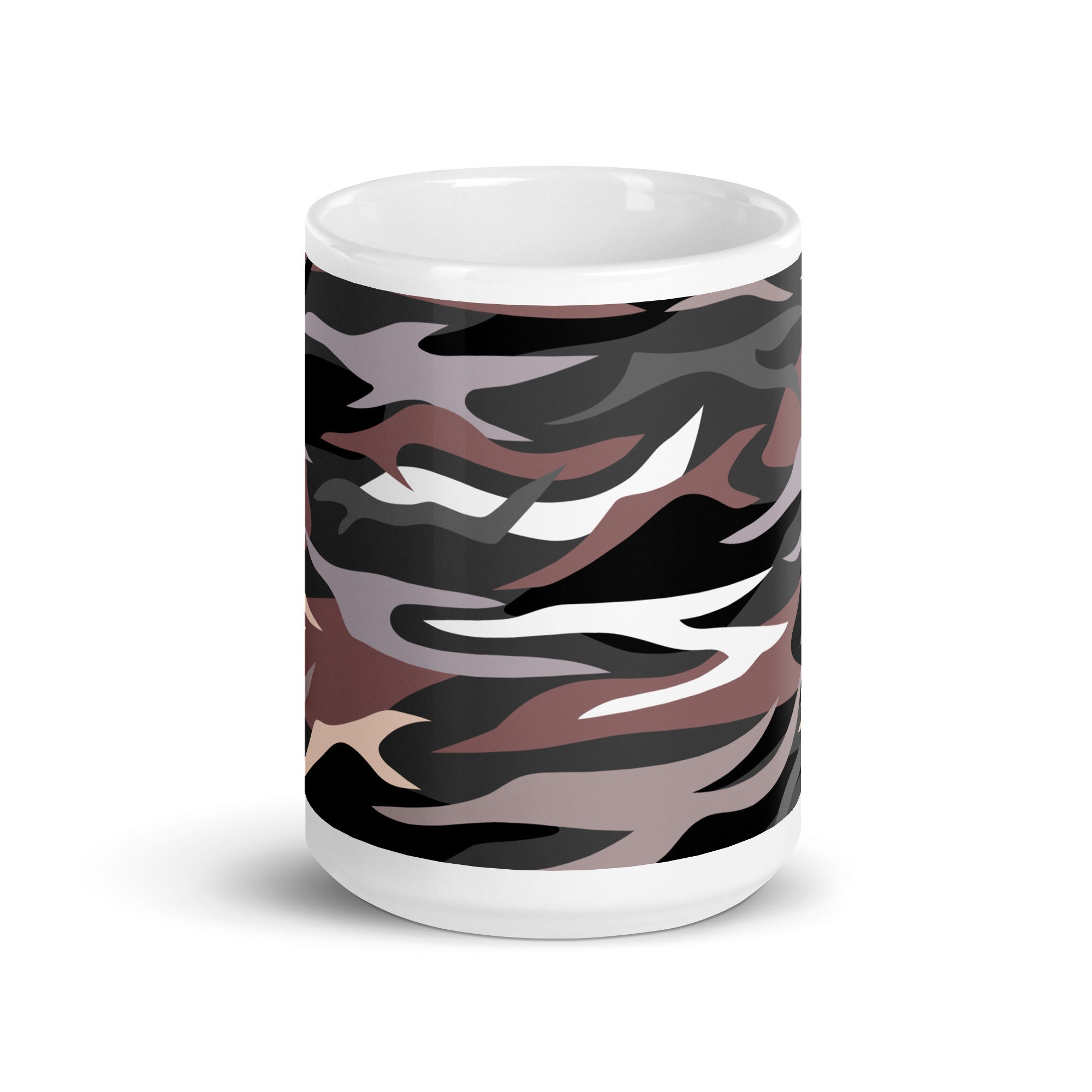 Abstract Art Design White Glossy Mug
