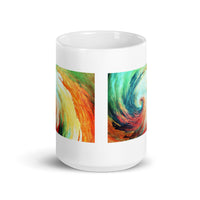 Abstract Hurricane Art Design White Glossy Coffee Mug