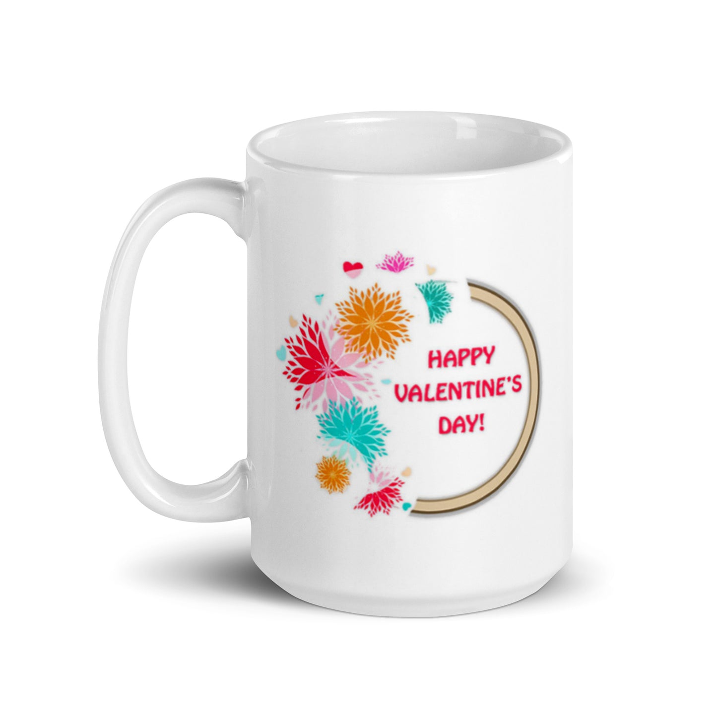 Happy Valentine Day White Glossy Coffee Mug