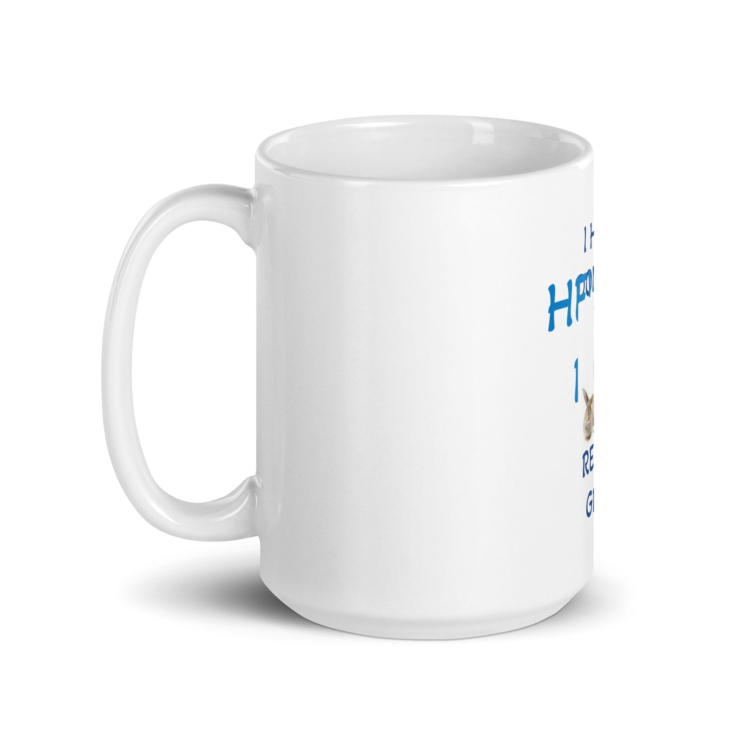 White glossy mug