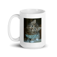 Adorable Kitten White Glossy Mug