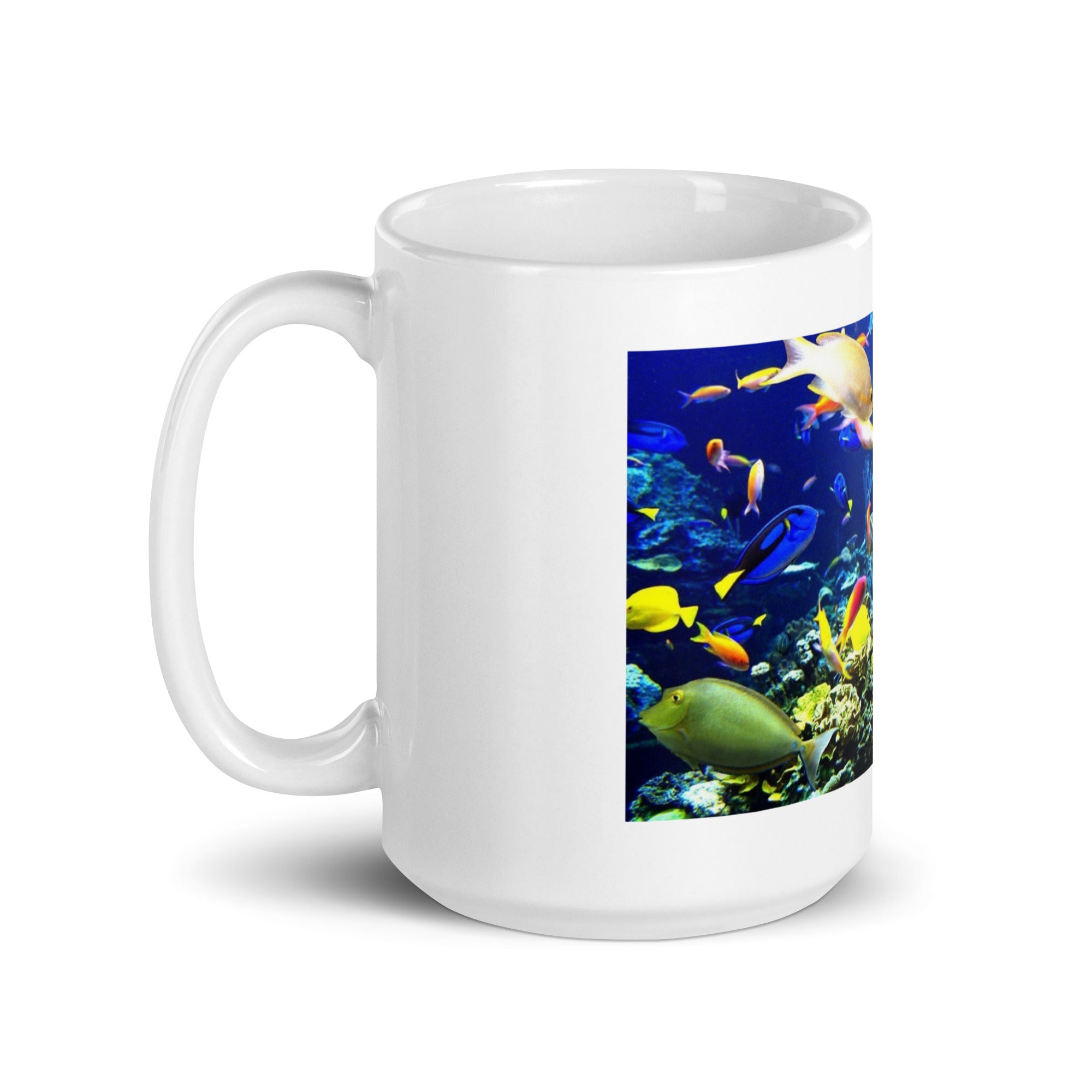 Aquarium Fish White Glossy Mug