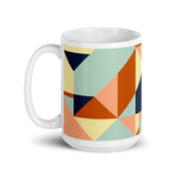 Abstract Art Design White Glossy Coffee Mug