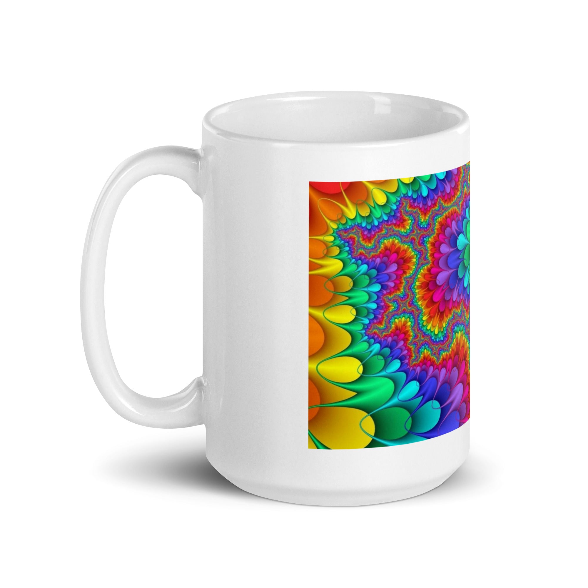 Abstract Art Design White Glossy Coffee Mug