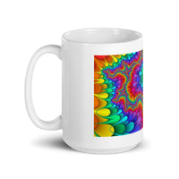Abstract Art Design White Glossy Coffee Mug
