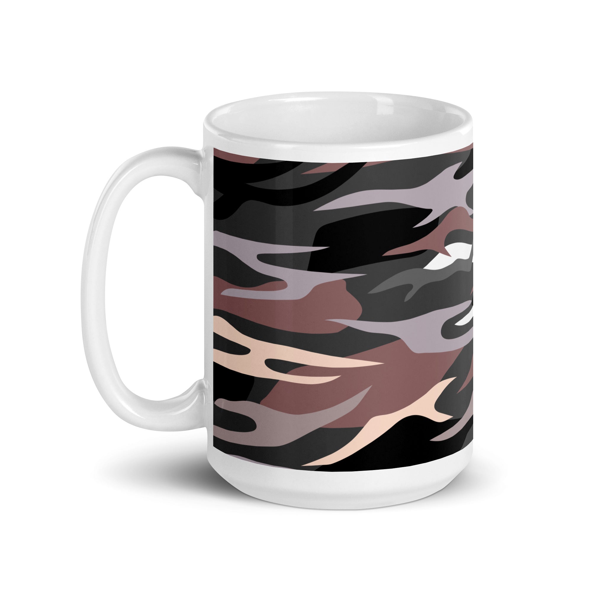 Abstract Art Design White Glossy Mug