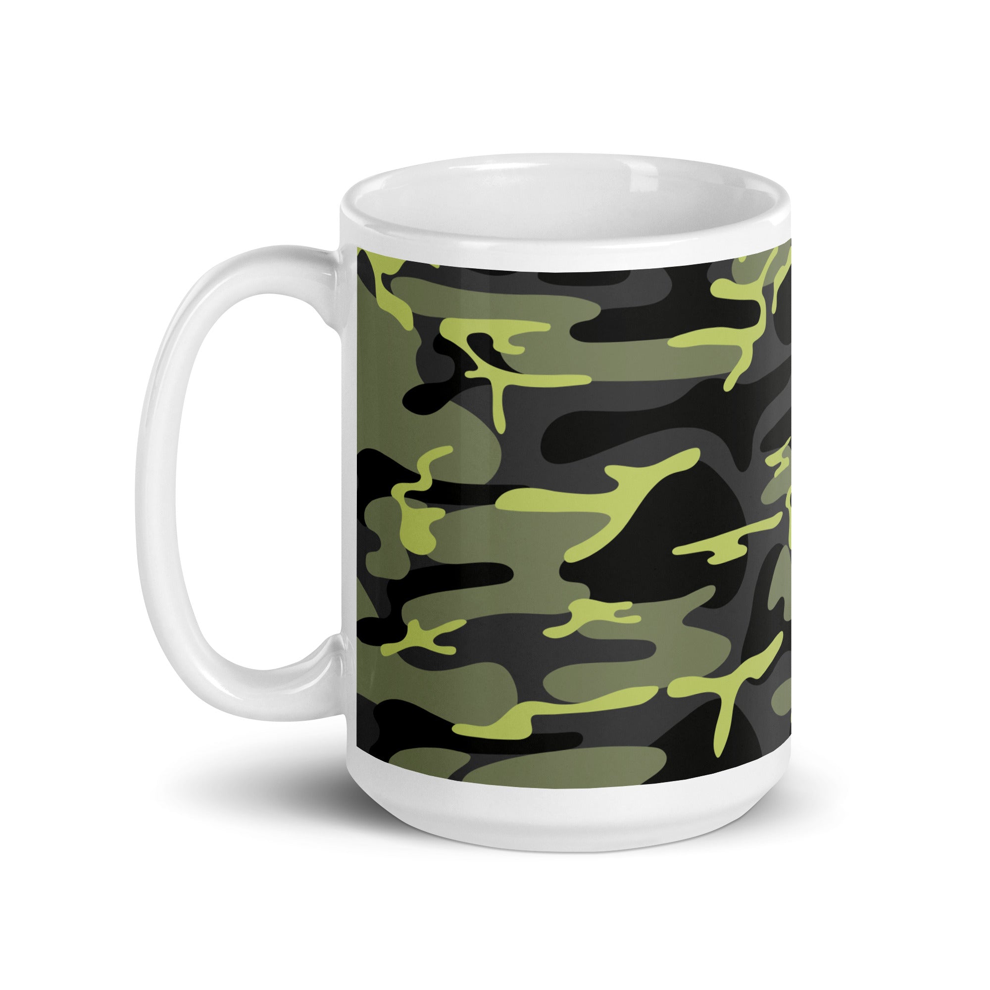 Abstract Art Design White Glossy Coffee Mug