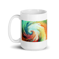 Abstract Hurricane Art Design White Glossy Coffee Mug