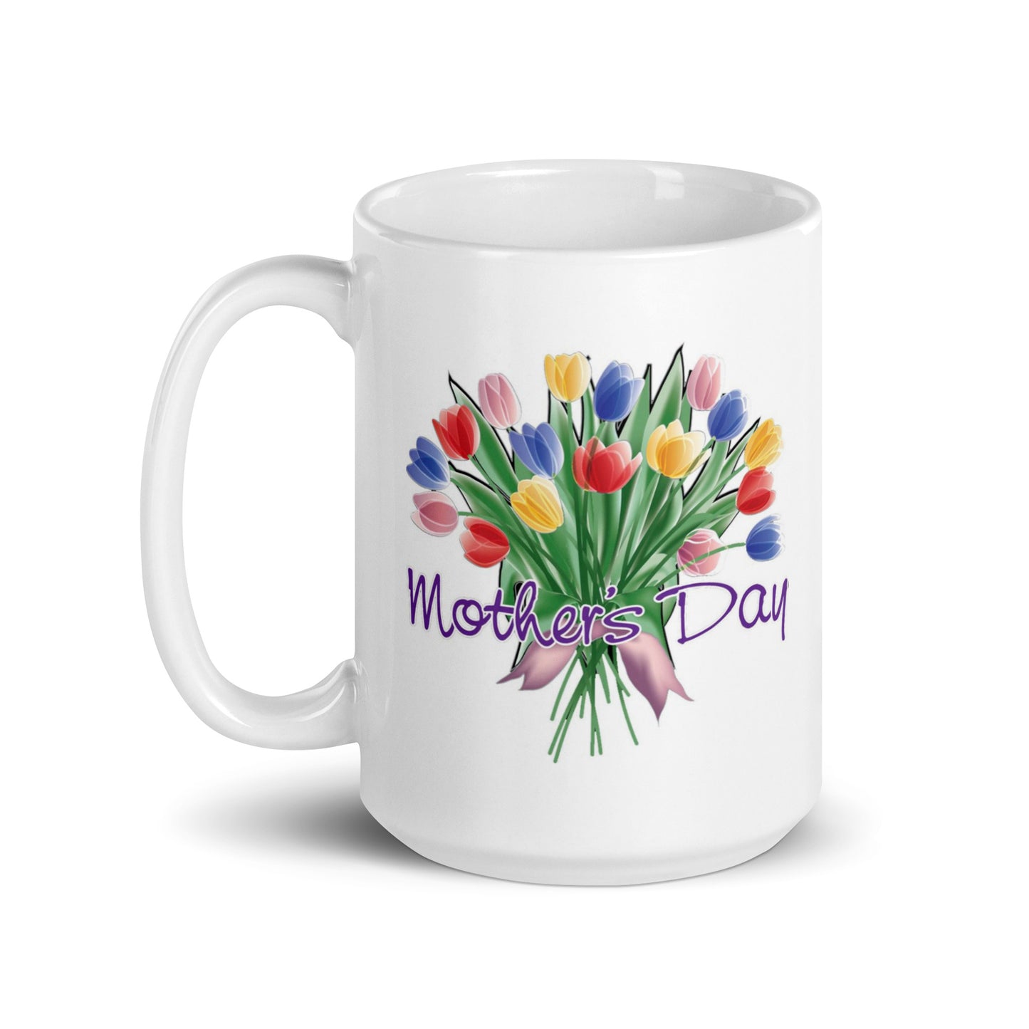 Happy Mothers Day Design White Glossy Coffee Mug