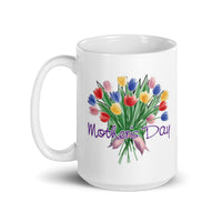 Happy Mothers Day Design White Glossy Coffee Mug