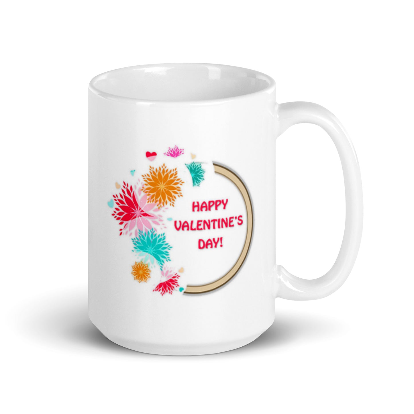 Happy Valentine Day White Glossy Coffee Mug