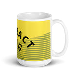 Abstract Art Design White Glossy Mug