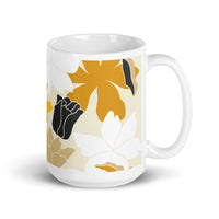 Wild Flower Design White Glossy Mug