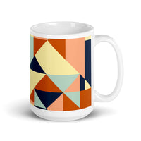 Abstract Art Design White Glossy Coffee Mug