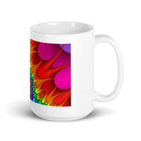 Abstract Art Design White Glossy Coffee Mug