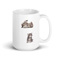 Kitten Design Coffee White Glossy Mug
