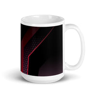 Abstract Art Design White Glossy Coffee Mug