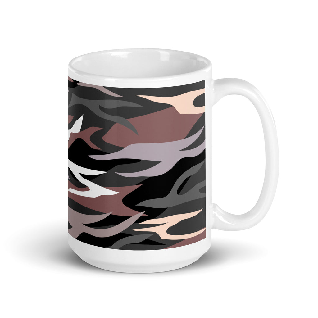 Abstract Art Design White Glossy Mug