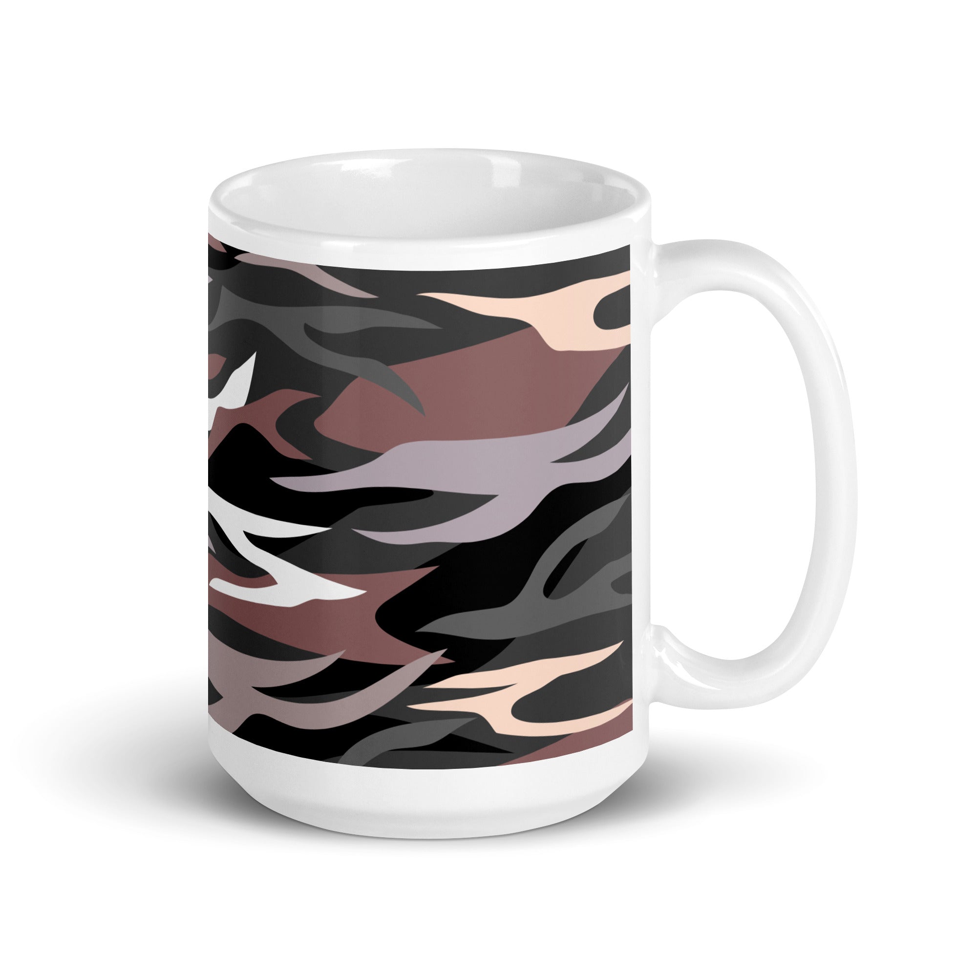 Abstract Art Design White Glossy Mug